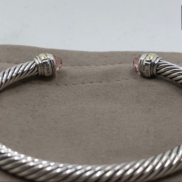 David Yurman Classic Cable Morganite Cable Cuff - Picture 5 of 5